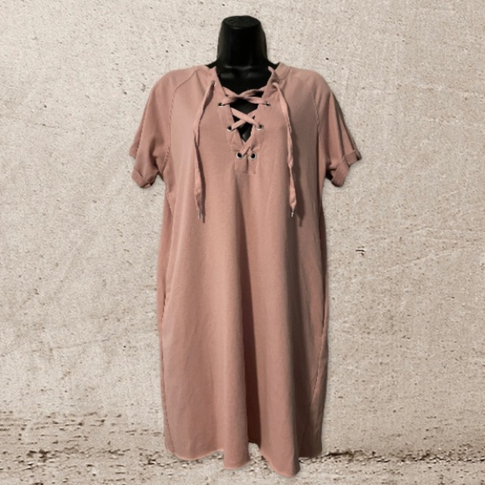 Umgee | Dusty Rose Sweatshirt Dress | M